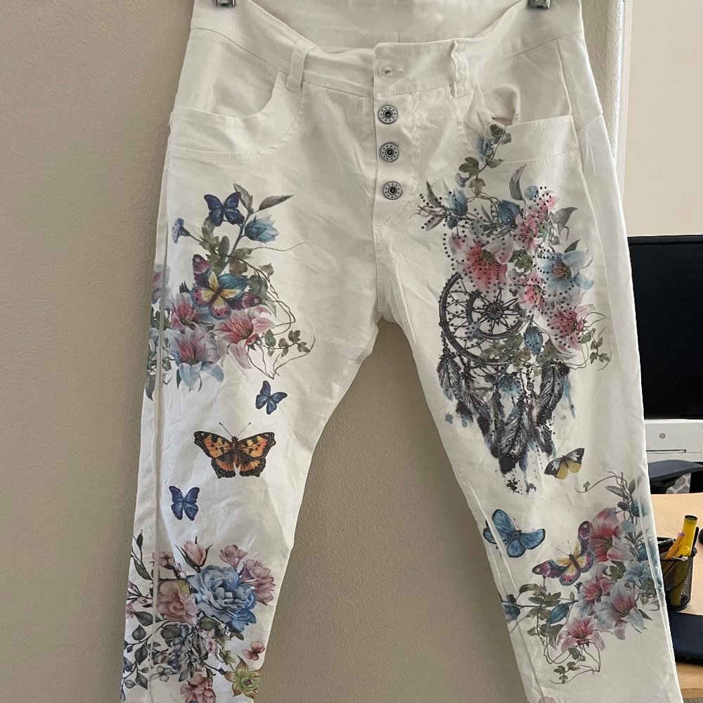 Venti6 Size S floral/butterfly pants